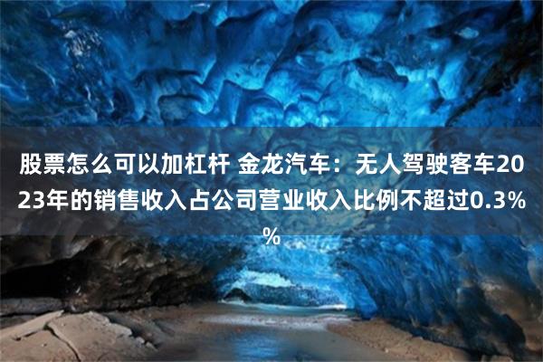 股票怎么可以加杠杆 金龙汽车：无人驾驶客车2023年的销售收入占公司营业收入比例不超过0.3%