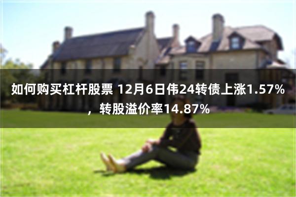 如何购买杠杆股票 12月6日伟24转债上涨1.57%，转股溢价率14.87%