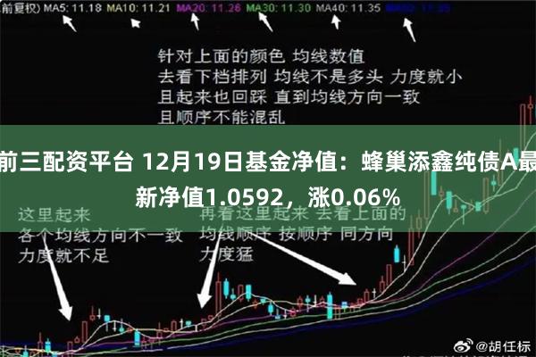 前三配资平台 12月19日基金净值：蜂巢添鑫纯债A最新净值1.0592，涨0.06%